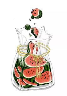 创意插画吃瓜,创意插画中的奇幻食趣之旅  第3张